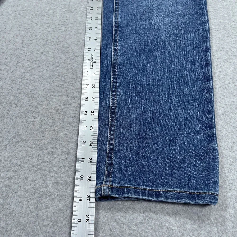 Oat New York Jeans Womens 4 / 27 x 27 Blue Slim Straight Mid Rise Ankle Denim